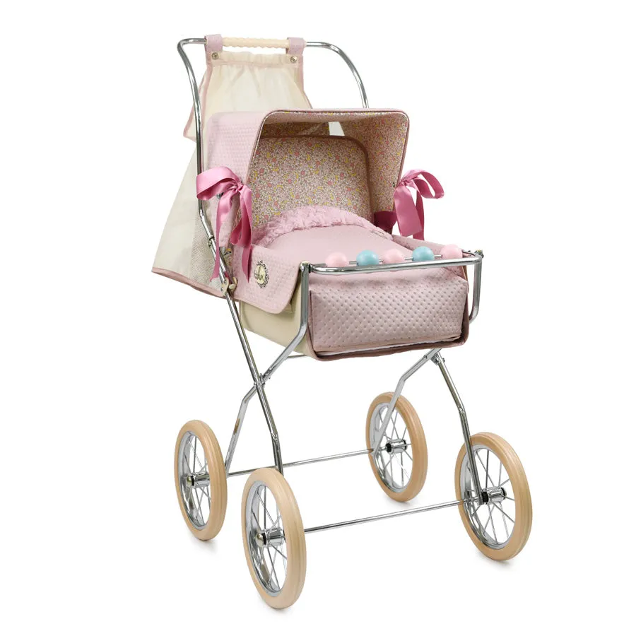 Bebelux Powder Pink Vintage Reborn Doll's Spanish Pushchair 2320-R