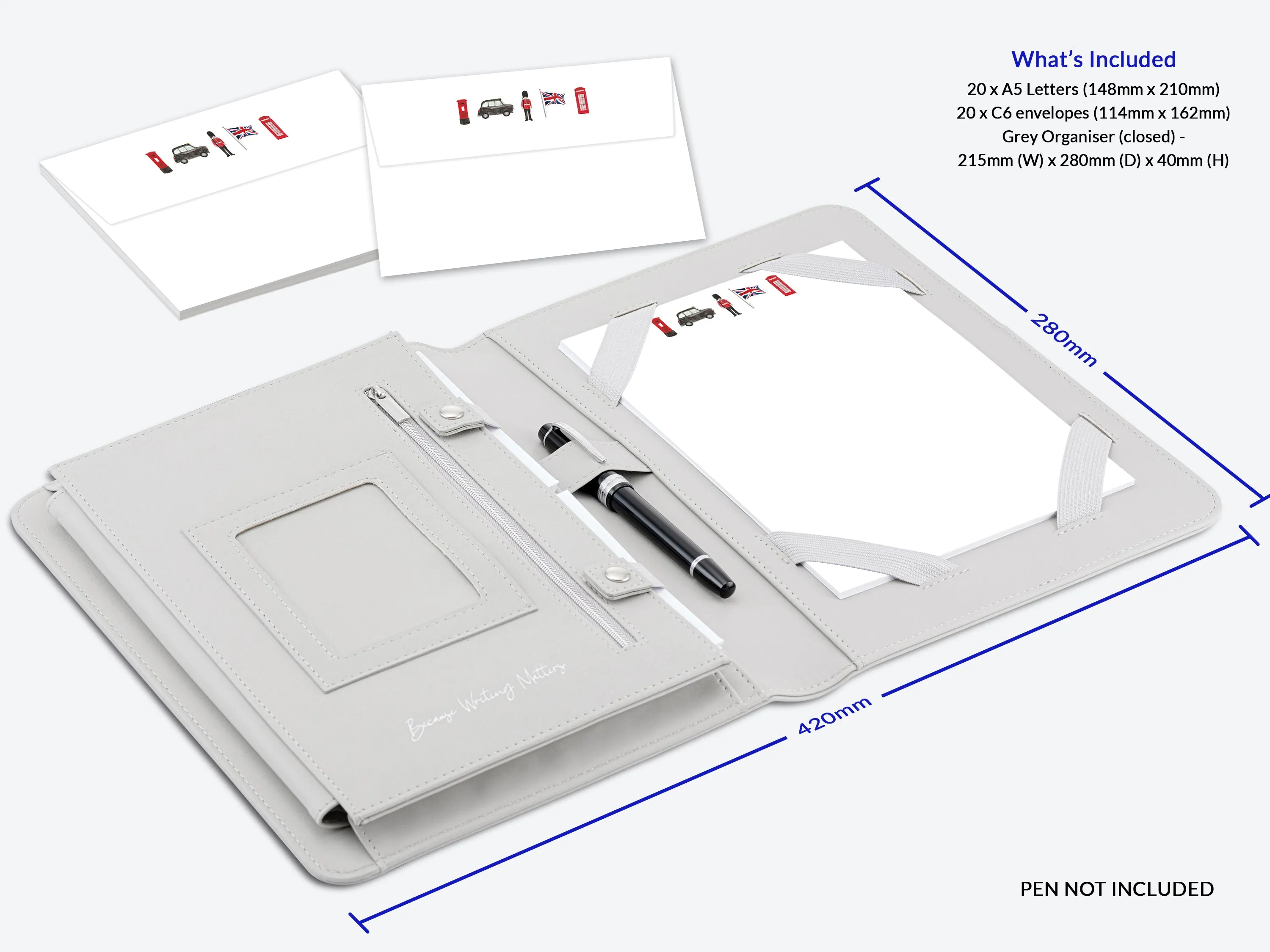 Beefeater Britain Letter Writing Set with Organiser