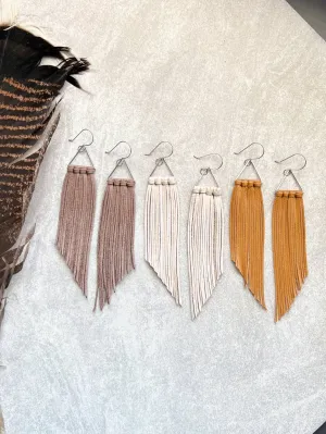 Beige Fringed in Faith Corvallis Triangle Fringe