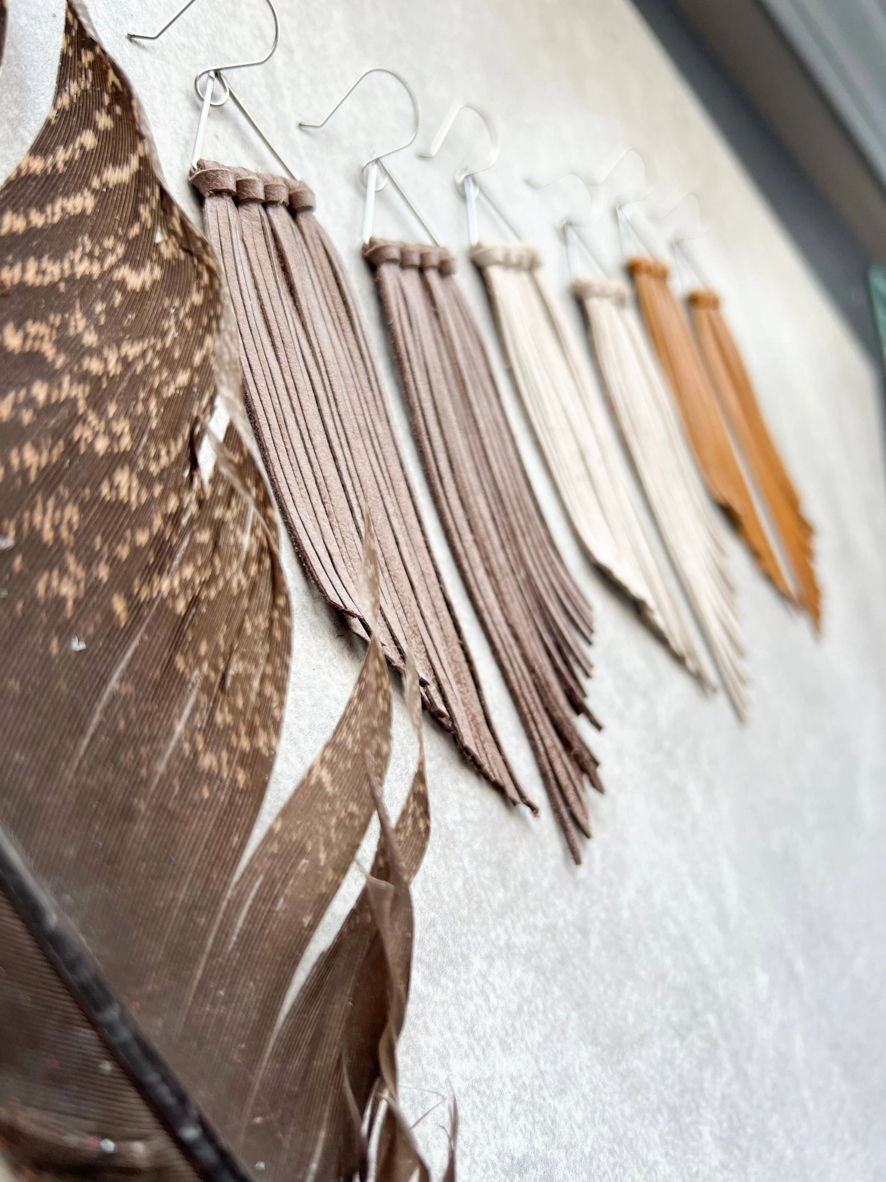 Beige Fringed in Faith Corvallis Triangle Fringe