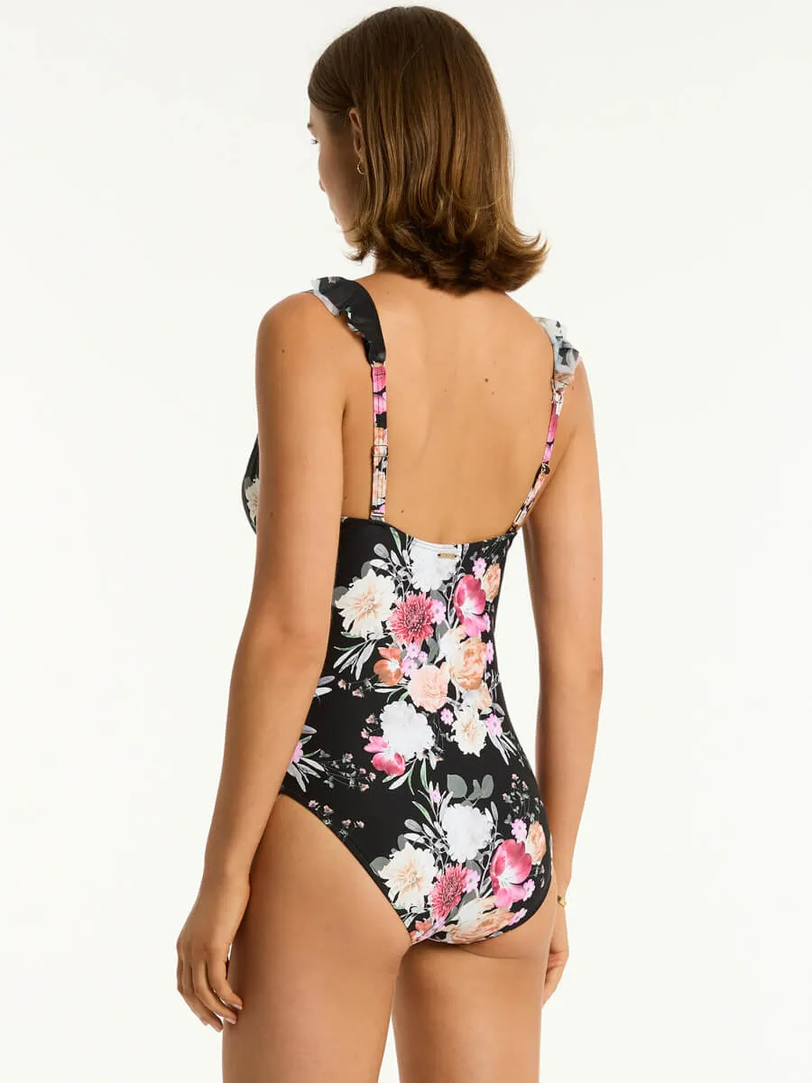 Belle Frill One Piece in Black
