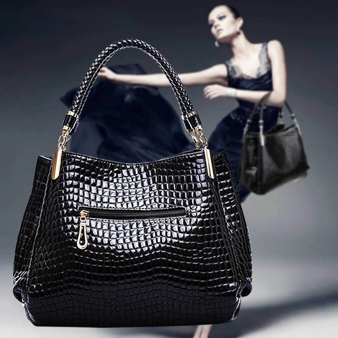 Bellina® | Durable Elegance Handbag with Crocodile Pattern