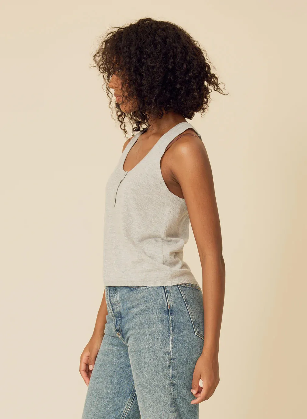 BIANCA TANK IN HEATHER GREY