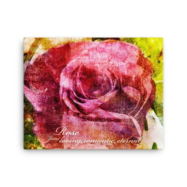 Birthday Blossoms Wall Art - Rose, with characteristic description