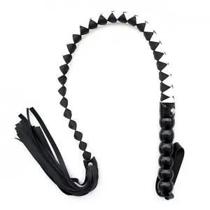 Black & White Bonded Leather Whip