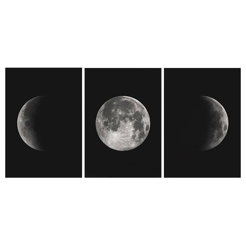 Black and White Moon Wall Art