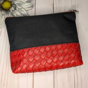 Black/Red zipper pouch