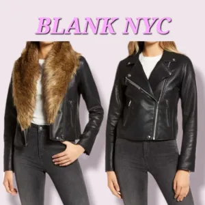Blank NYC Night Fever Faux Fur Leather Moto Jackson