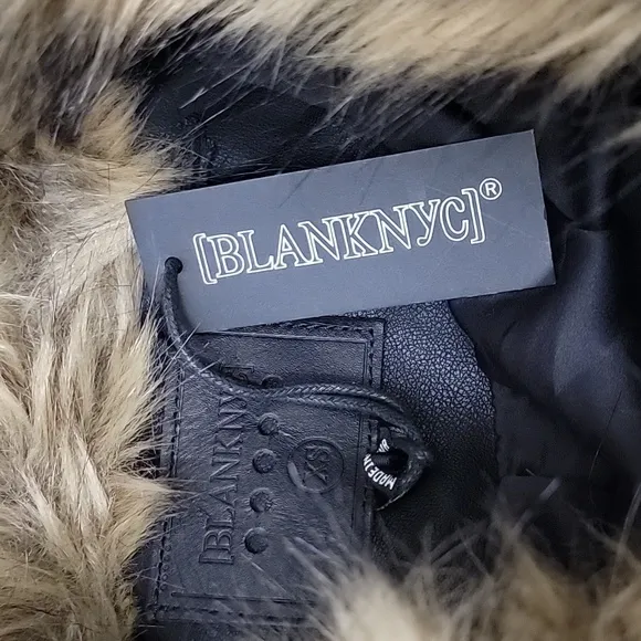 Blank NYC Night Fever Faux Fur Leather Moto Jackson