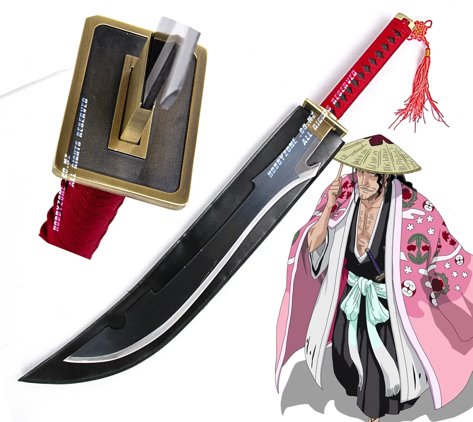 Bleach 1st Division Captain Shunsui Ky_raku's Katen Ky_kotsu Zanpakuto Sword Knife
