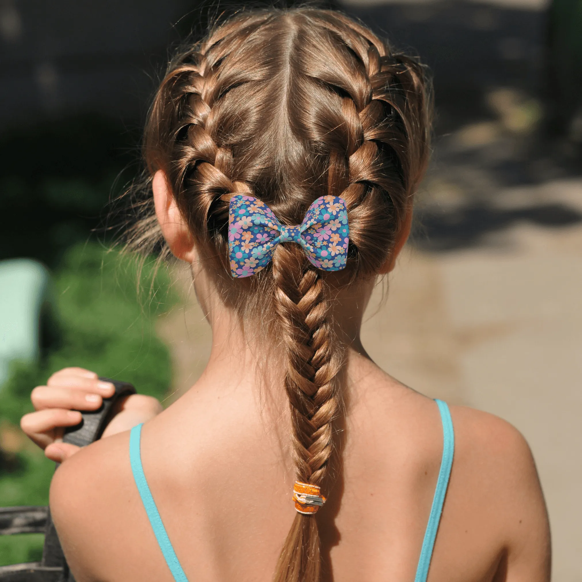 Blossom Rose Pinch Flower Hair Bow