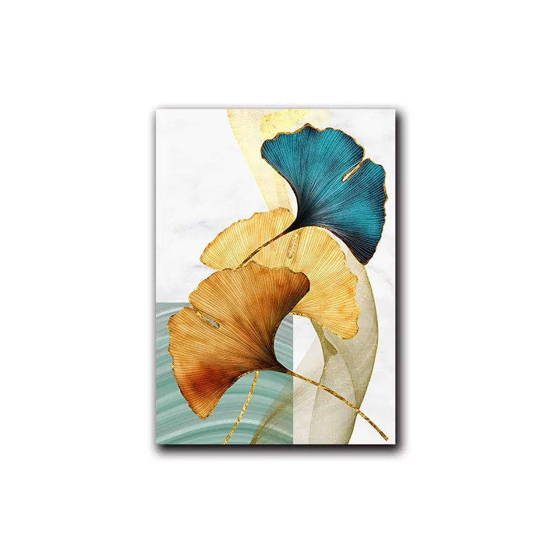 Blue Green Yellow Gold Plant Leaf