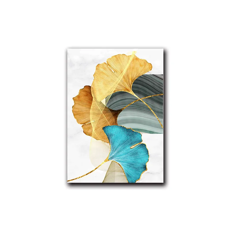Blue Green Yellow Gold Plant Leaf