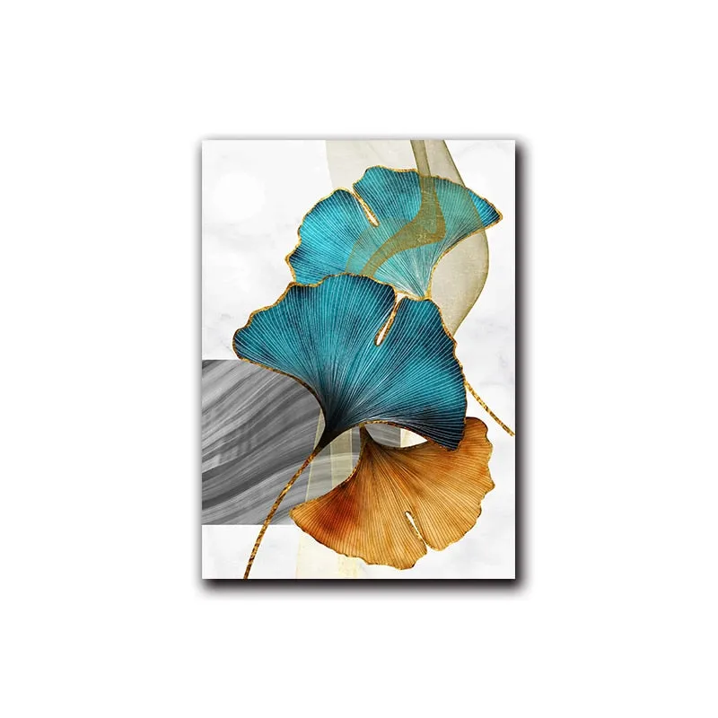 Blue Green Yellow Gold Plant Leaf
