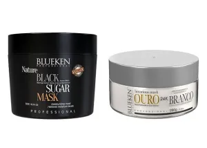 Blueken Black Sugar Mask 300G   White Gold Gold Mask 200G