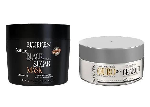 Blueken Black Sugar Mask 300G   White Gold Gold Mask 200G