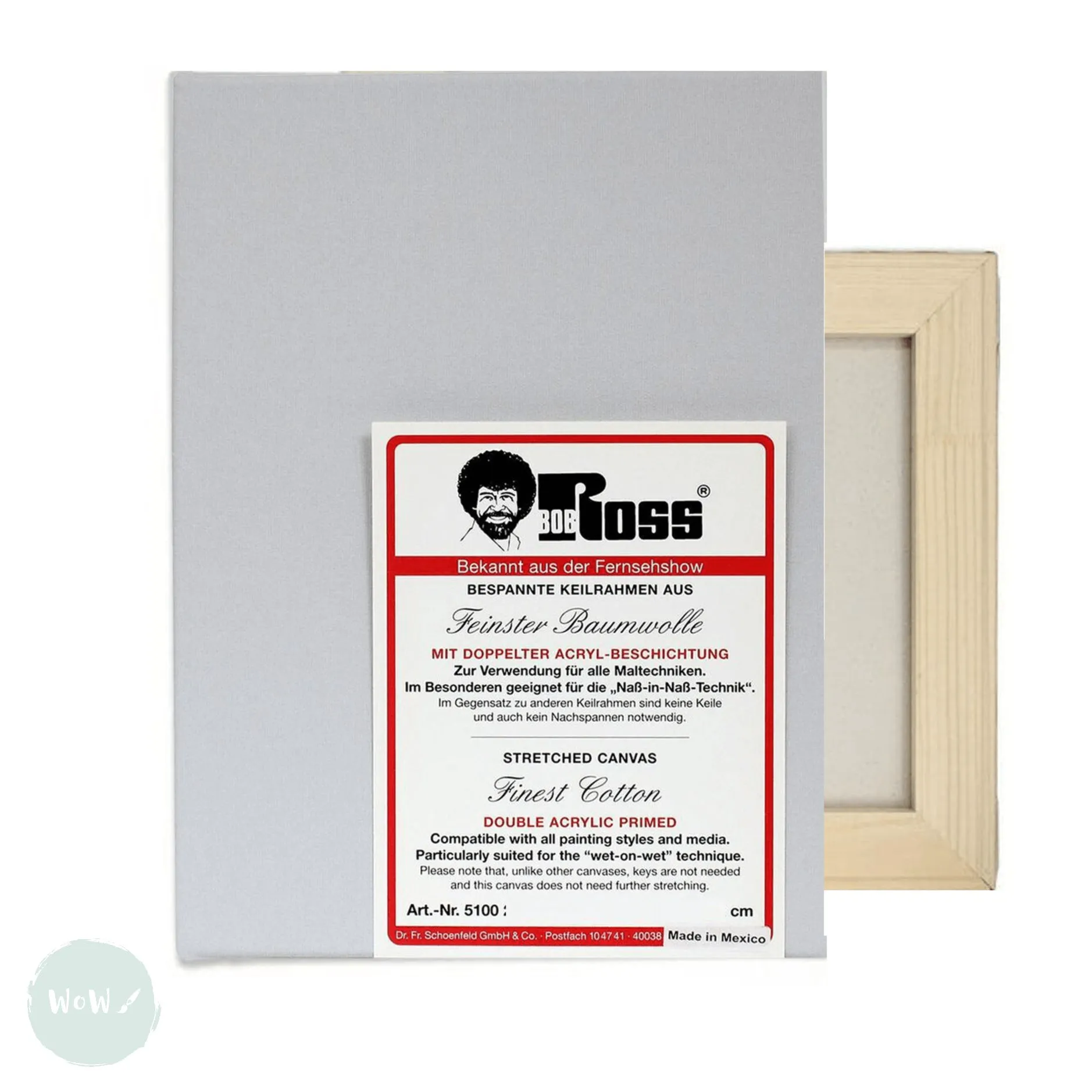 Bob Ross STRETCHED CANVAS - 24 x 32 cm (approx. 10 x 12") HALF PRICE!