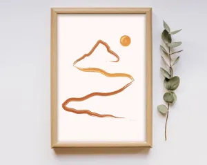 Boho Mountain Wall Art