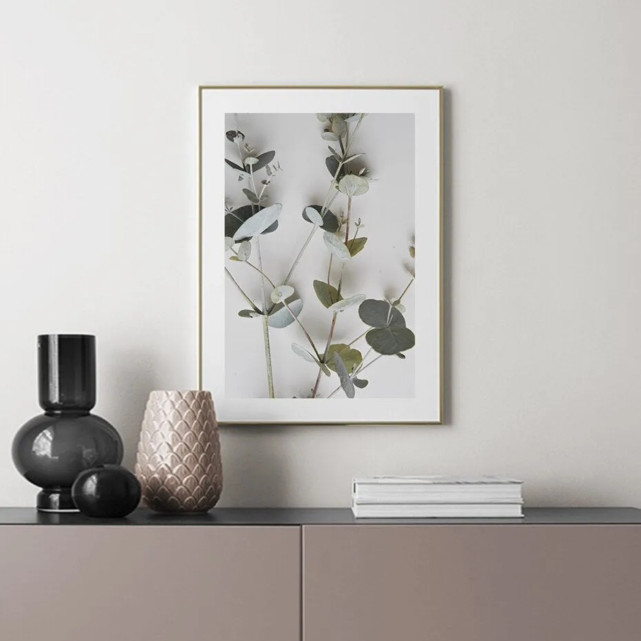 Botanical Eucalyptus Leaves Modern Canvas Paintings Posters and Prints Interior for Living Room Hallway Home Decor No Frame