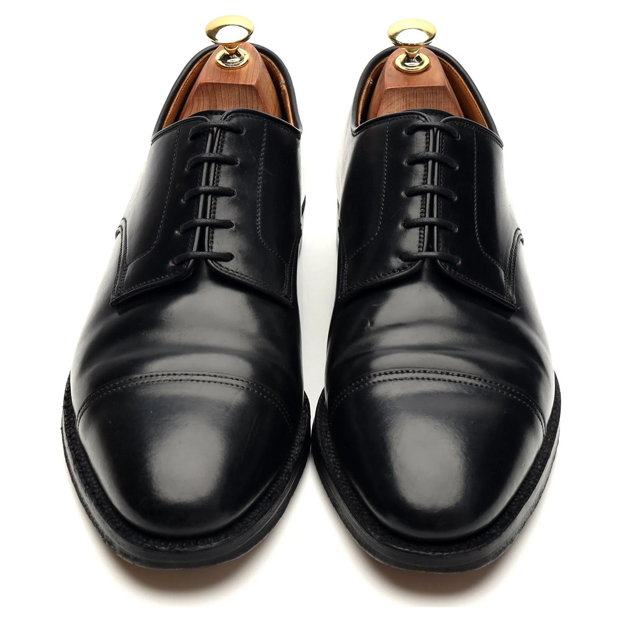 'Bradford' Black Cordovan Leather Derby UK 8.5 E