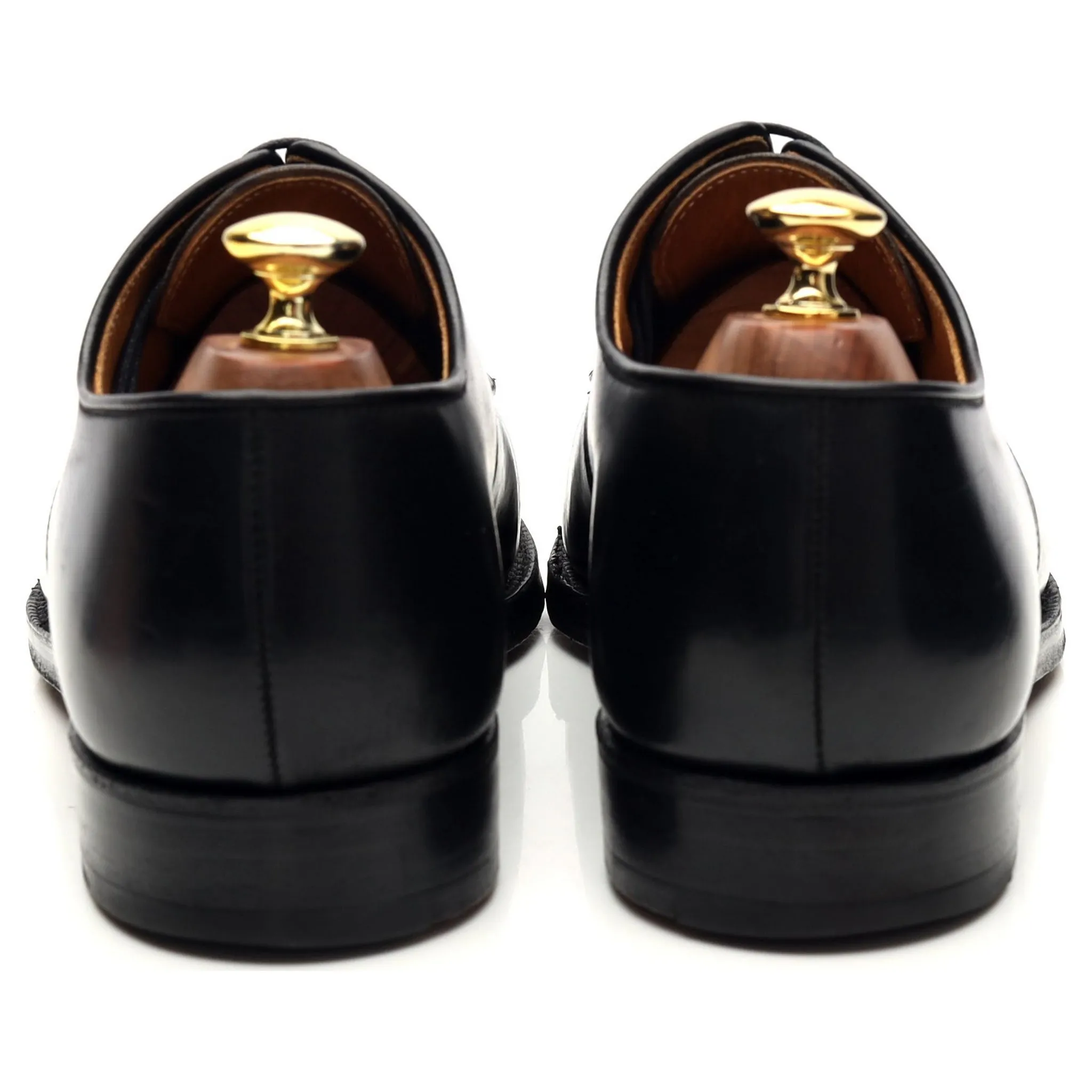 'Bradford' Black Cordovan Leather Derby UK 8.5 E