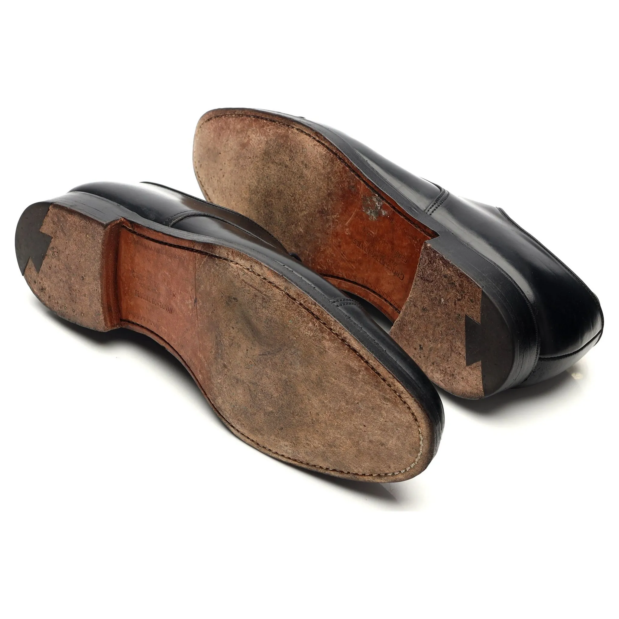 'Bradford' Black Cordovan Leather Derby UK 8.5 E