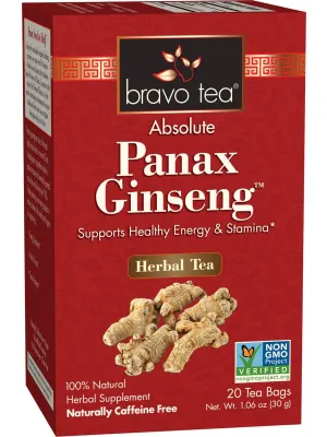 Bravo Tea, Panax Ginseng, 20 Tea Bags