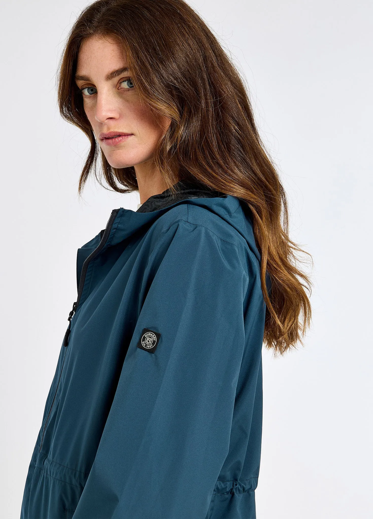Brookside Ladies' hooded rain mac - Atlantic