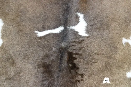 Brown & White  Calfskin Rug Size 3ft x 3ft - Premium Quality Cowhide Rug