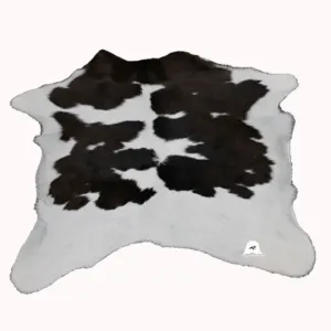 Brown & White  Calfskin Rug Size 3ft x 3ft - Premium Quality Cowhide Rug