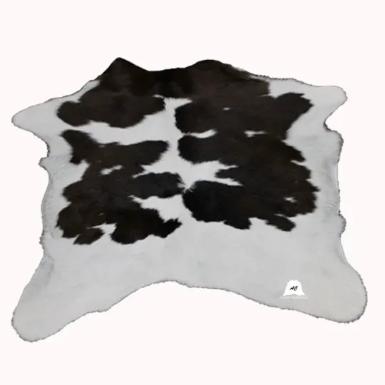 Brown & White  Calfskin Rug Size 3ft x 3ft - Premium Quality Cowhide Rug