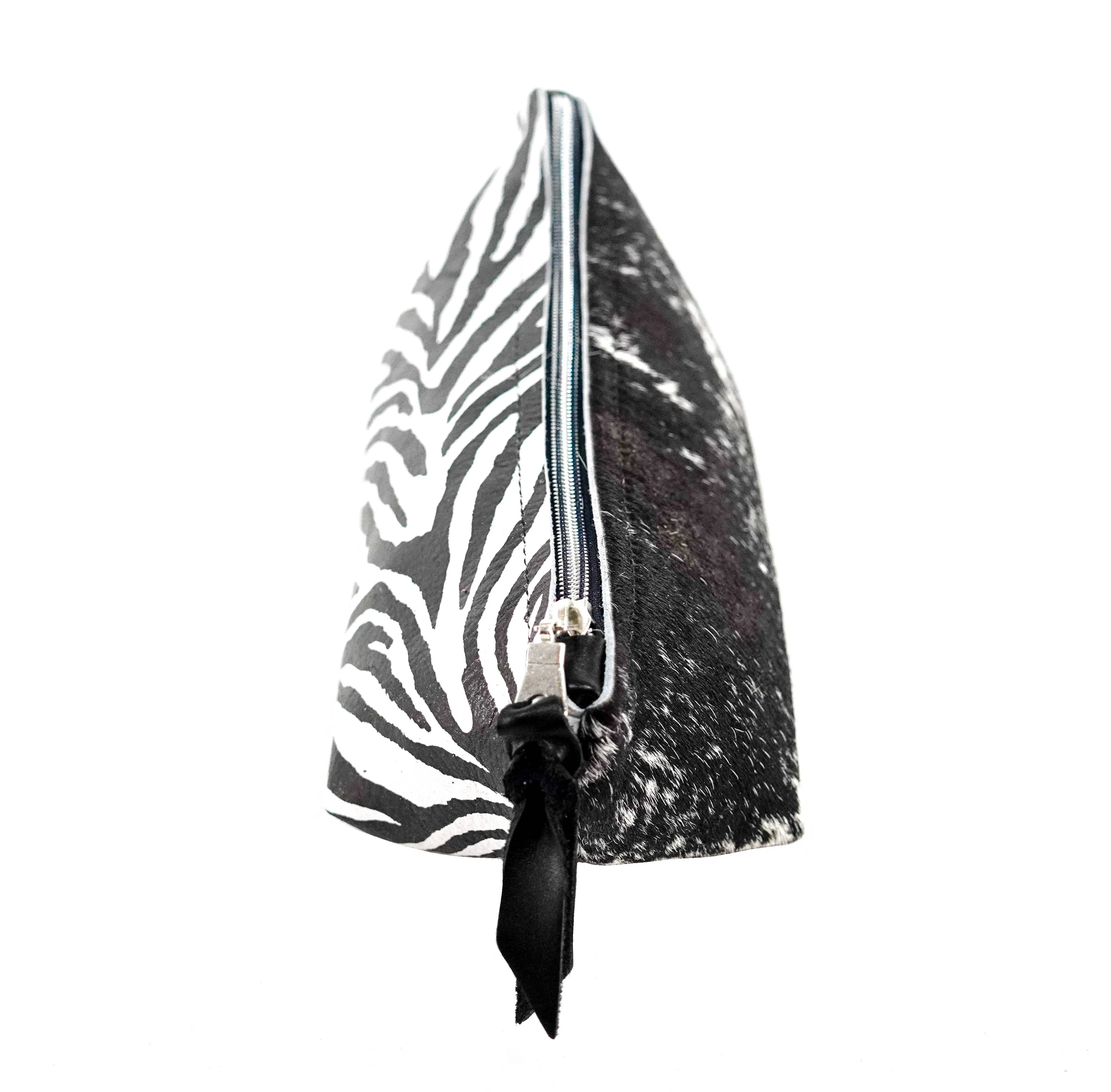 Buckle Bunny - Black & White w/ Zebra Leather