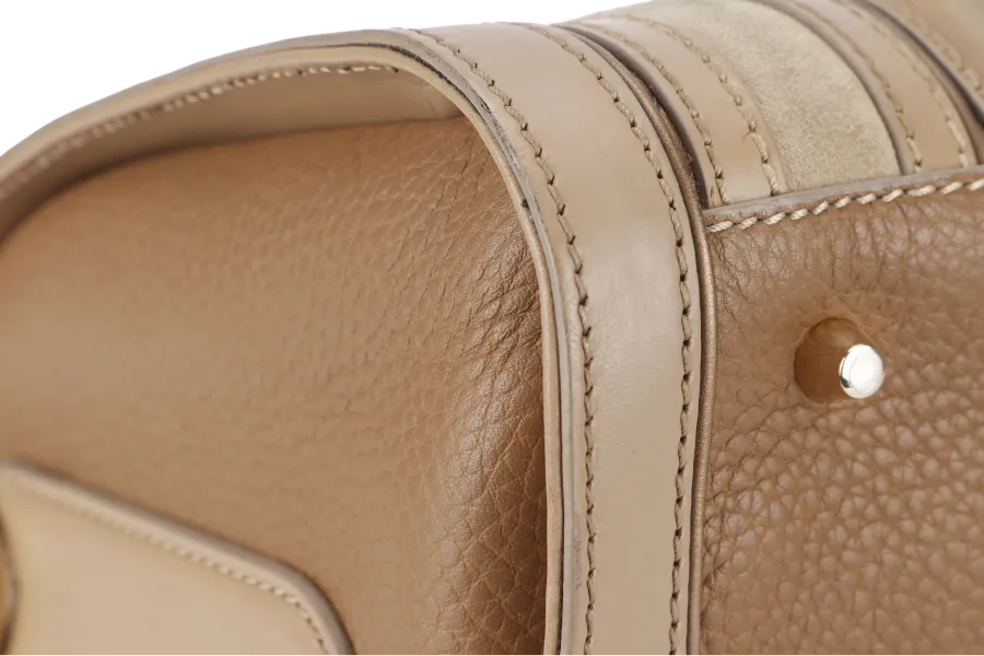 BURBERRY ALCHESTER BOWLING BAG DARK CAPER WITH STRAP WITH DUST COVER