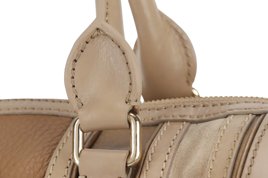 BURBERRY ALCHESTER BOWLING BAG DARK CAPER WITH STRAP WITH DUST COVER