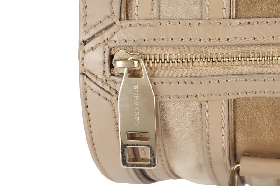 BURBERRY ALCHESTER BOWLING BAG DARK CAPER WITH STRAP WITH DUST COVER