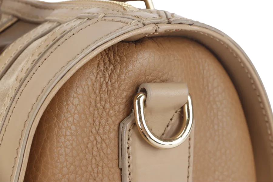 BURBERRY ALCHESTER BOWLING BAG DARK CAPER WITH STRAP WITH DUST COVER