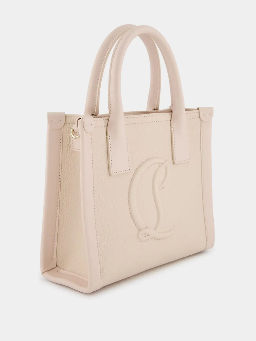 By My Side Beige Mini Leather Bag