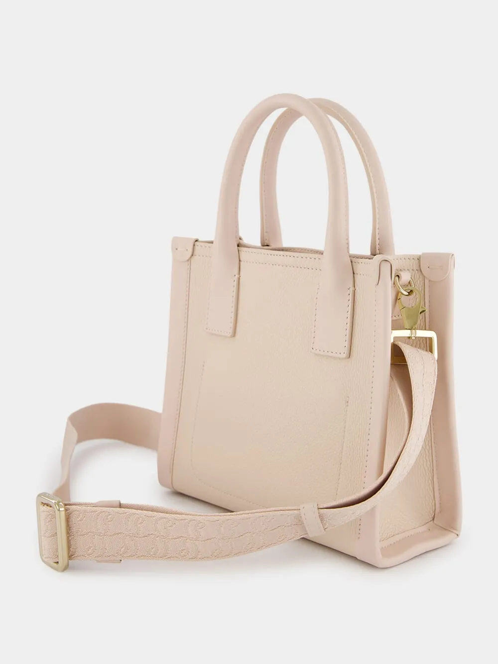 By My Side Beige Mini Leather Bag