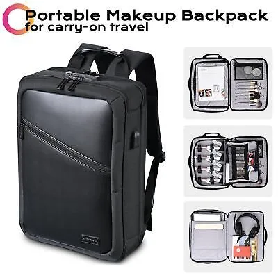 Byootique Makeup Backpack Anti-Theft Bag Cosmetic Storage Travel Organizer Salon
