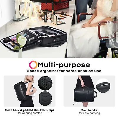 Byootique Makeup Backpack Anti-Theft Bag Cosmetic Storage Travel Organizer Salon
