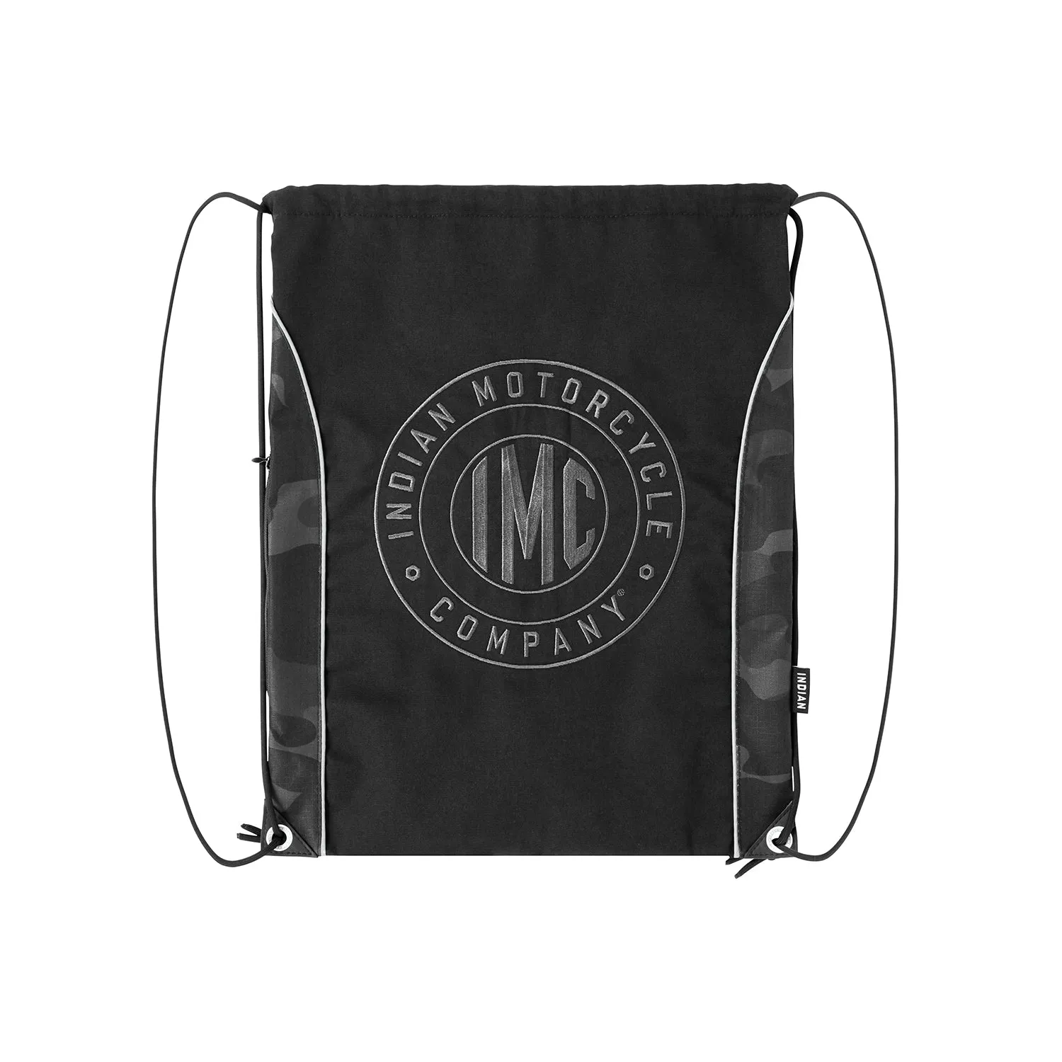Camo Drawstring Bag, Black