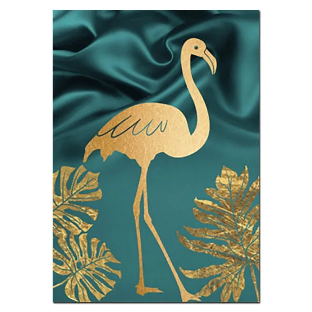 Canvas Painting Light Luxury Golden Wall Art