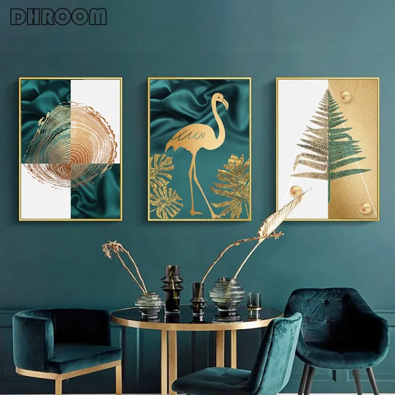 Canvas Painting Light Luxury Golden Wall Art