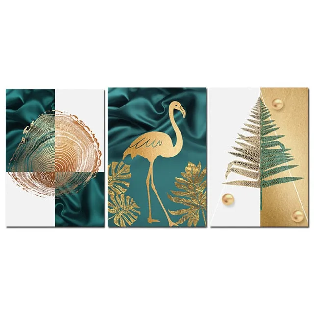 Canvas Painting Light Luxury Golden Wall Art