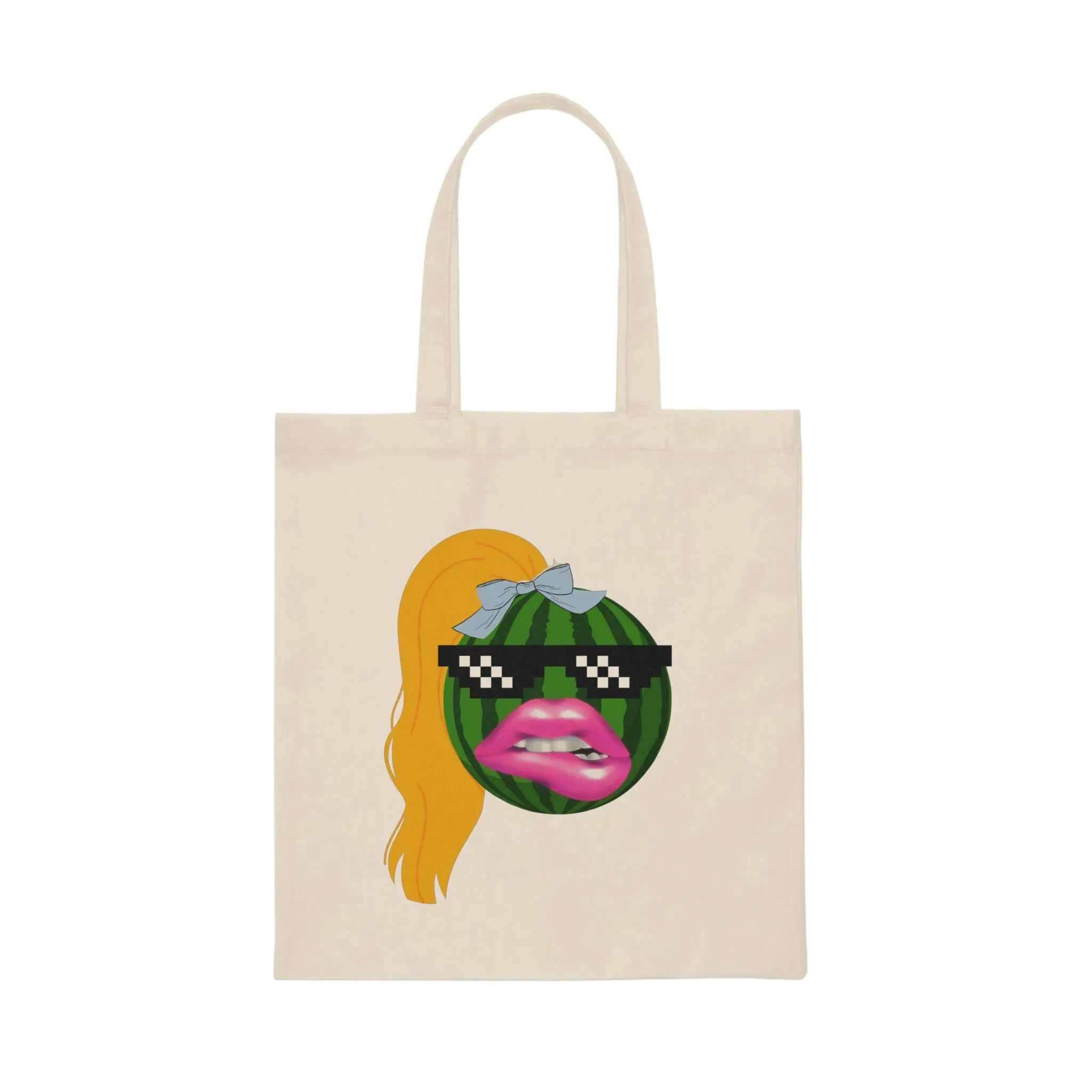 Canvas Tote Bag, Valley Girl Watermelon