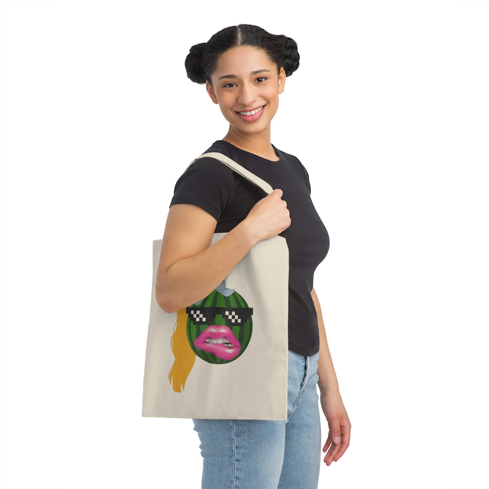 Canvas Tote Bag, Valley Girl Watermelon