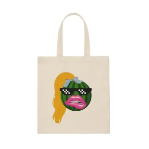 Canvas Tote Bag, Valley Girl Watermelon