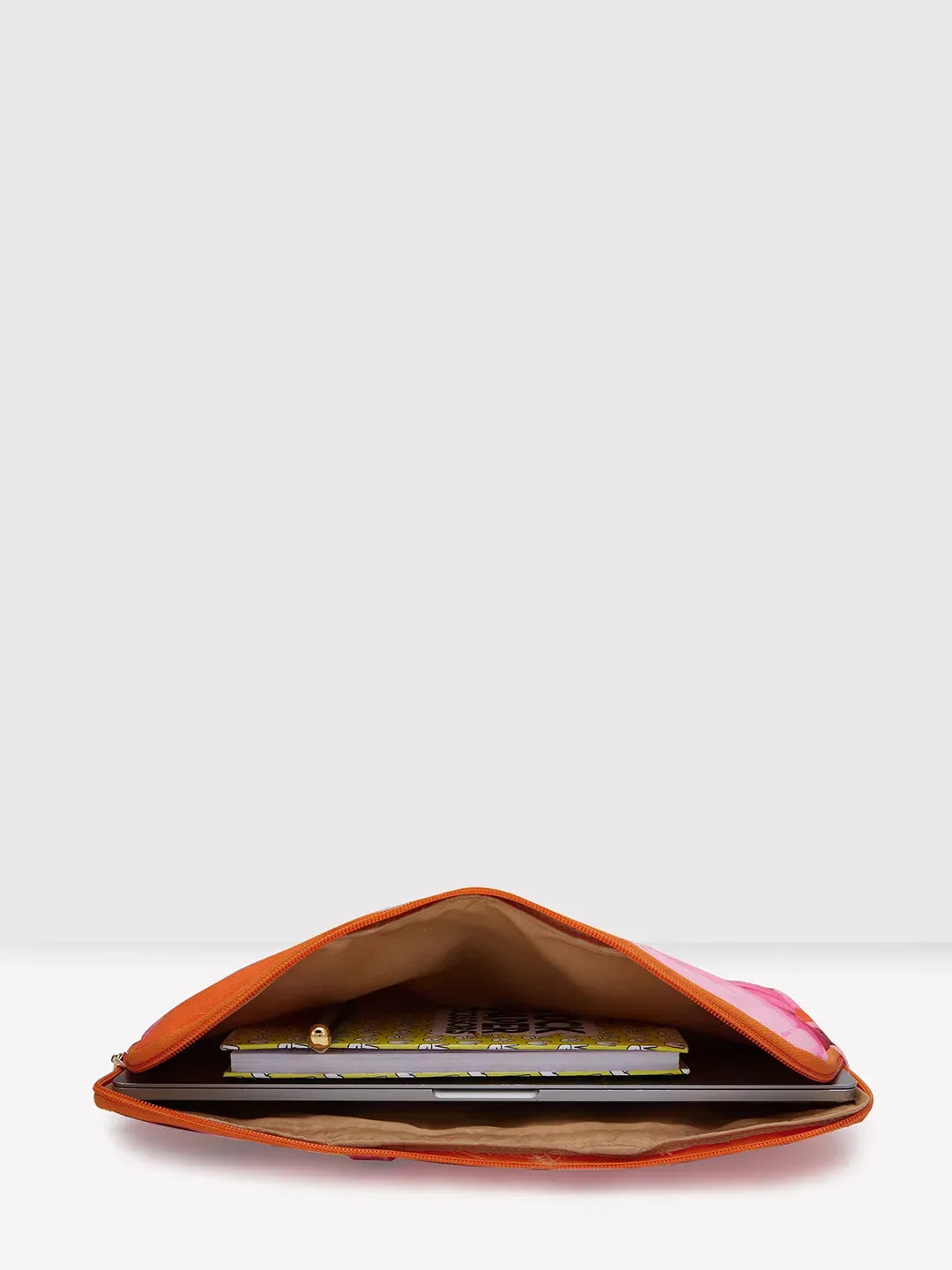 Caprese Ivy Large Orange Laptop Sleeve Bag