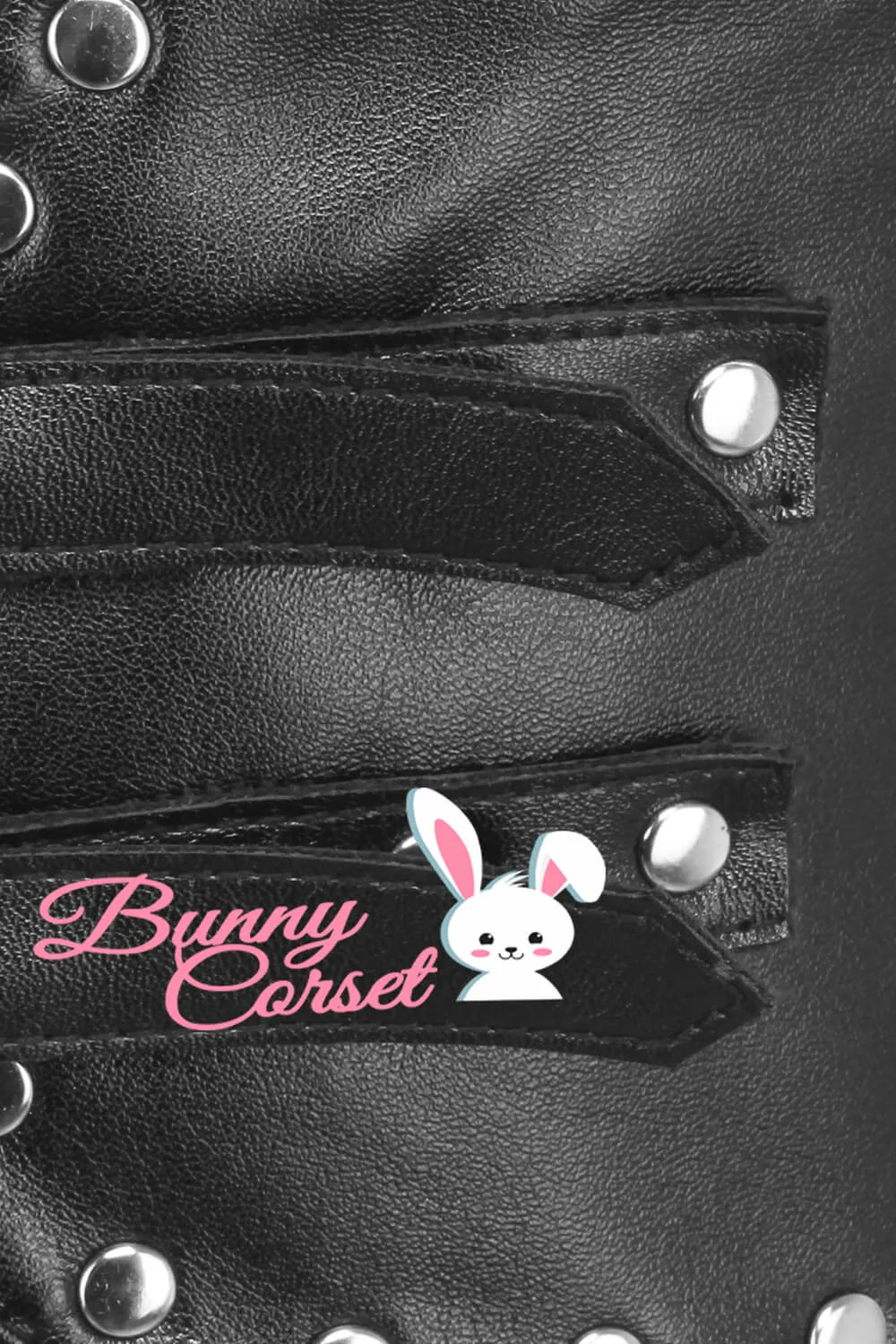 Carsie Black Faux Leather Corset Belt