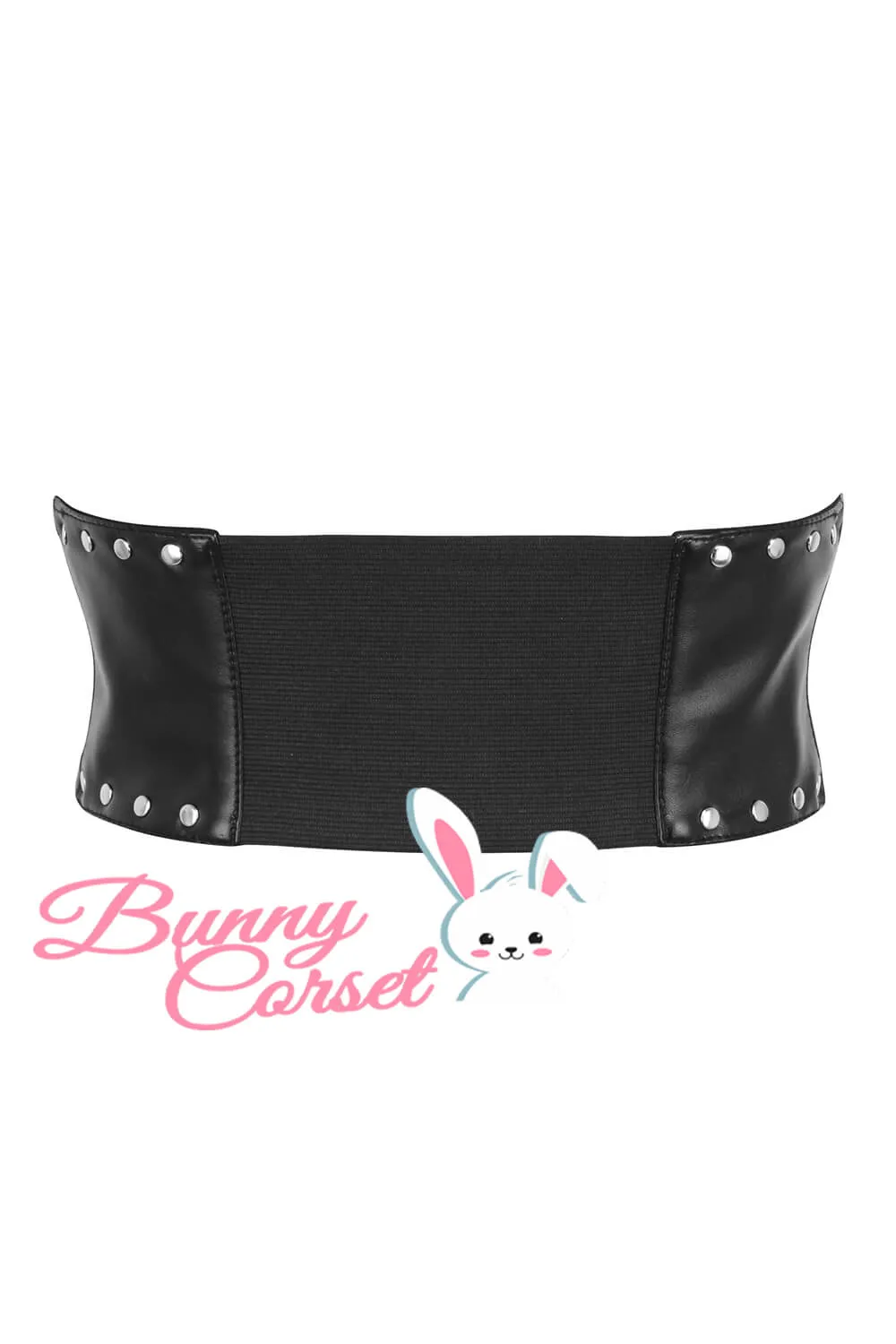 Carsie Black Faux Leather Corset Belt